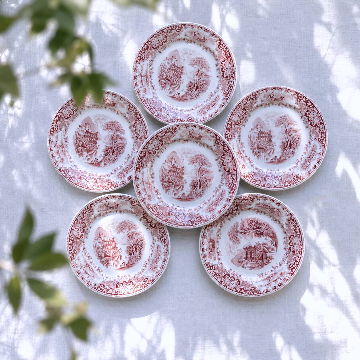 Antique Dutch plates signed Maastricht "Old England"