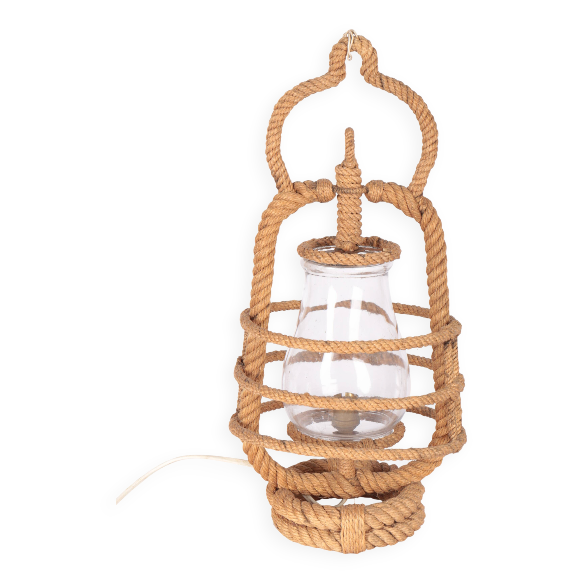 Rope lantern lamp, 50s/60s