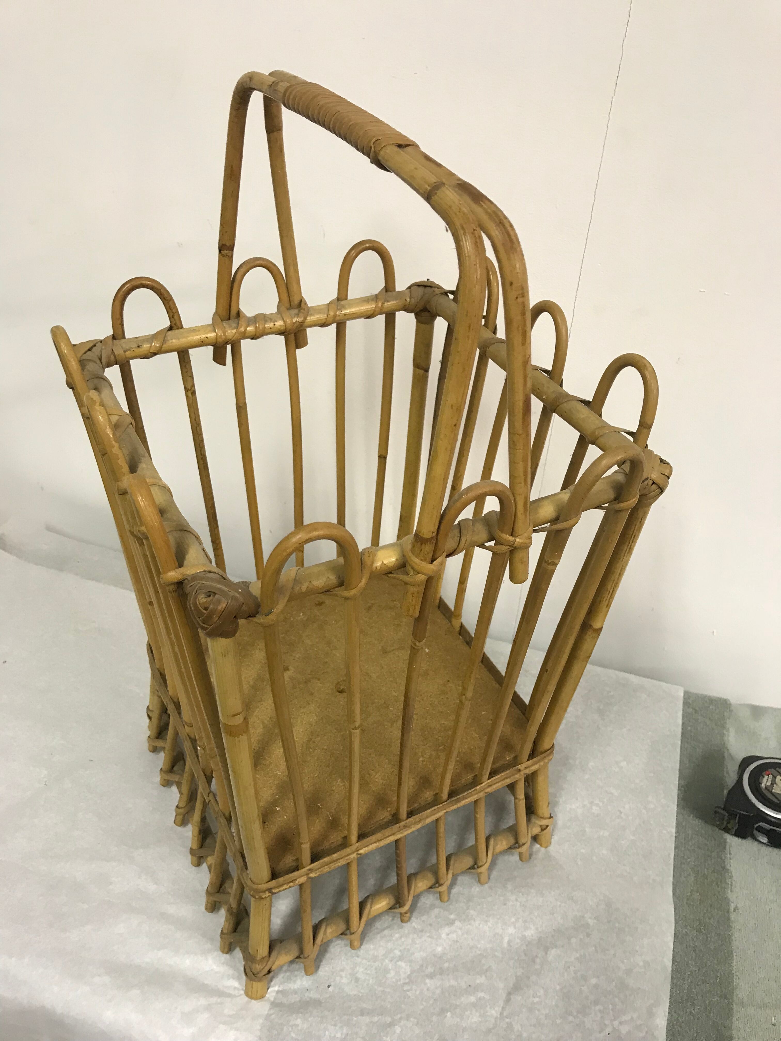 Vintage rattan basket