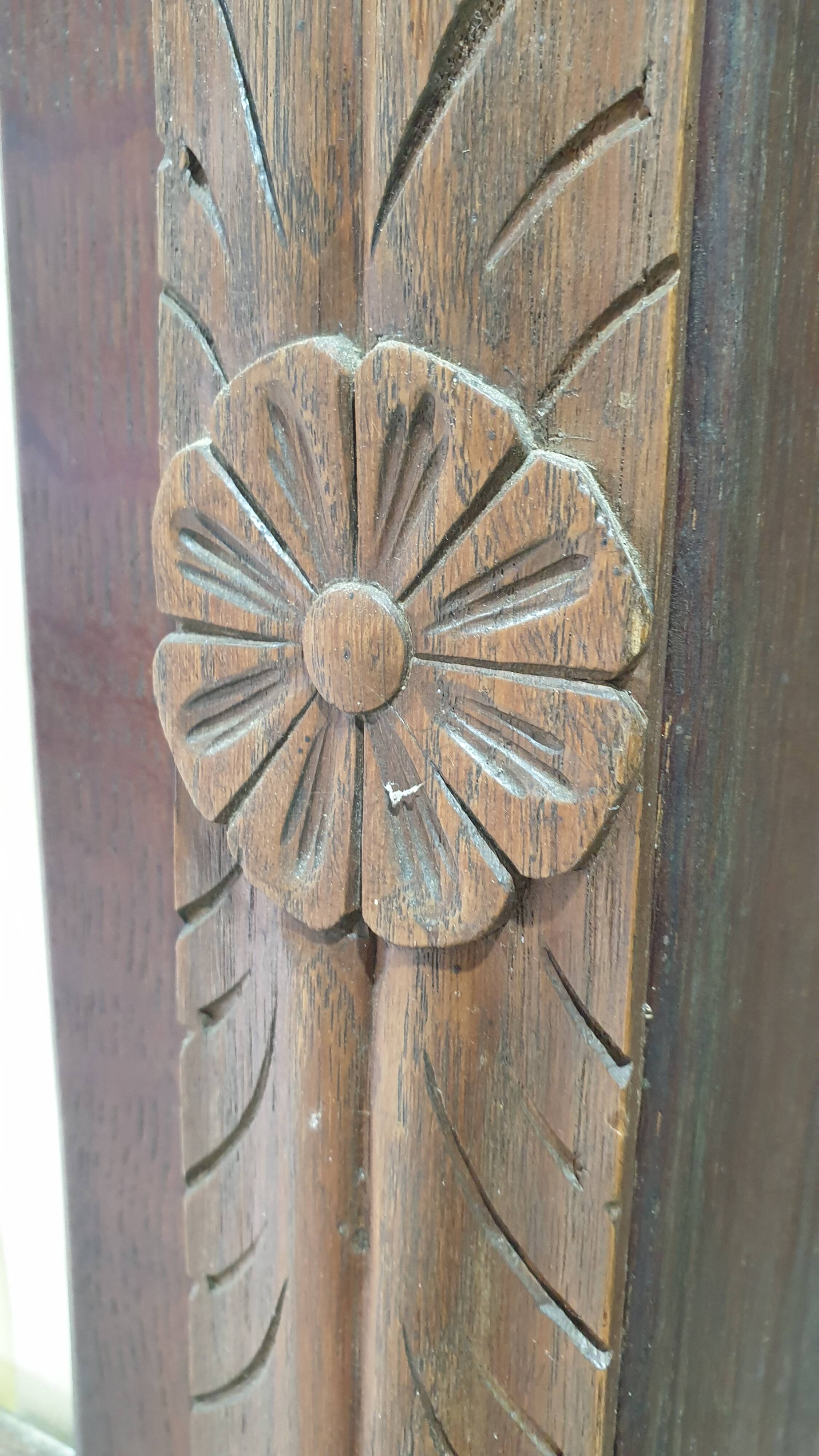 Oak display cabinet/bookcase - Breton regional style - early 20th century
