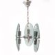 Chrome and smoked glass pendant light
