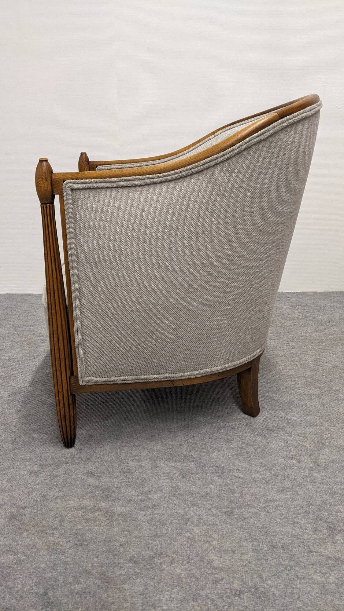 Pair of Art Deco gondola armchairs, France circa 1920