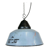 Industrial Grey Enamel and Cast Iron Pendant Light, 1960s