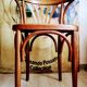 Fauteuil de bureau des années 50 en bois courbé