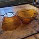 amber glass bowls – mid-20th century vintage