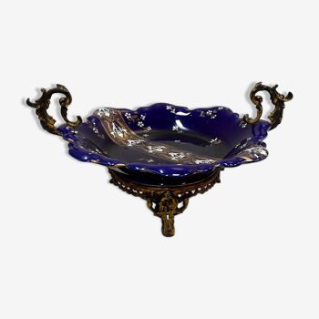 Blue Porcelain Cup of Lunéville, Napoleon III - 2nd part of the nineteenth