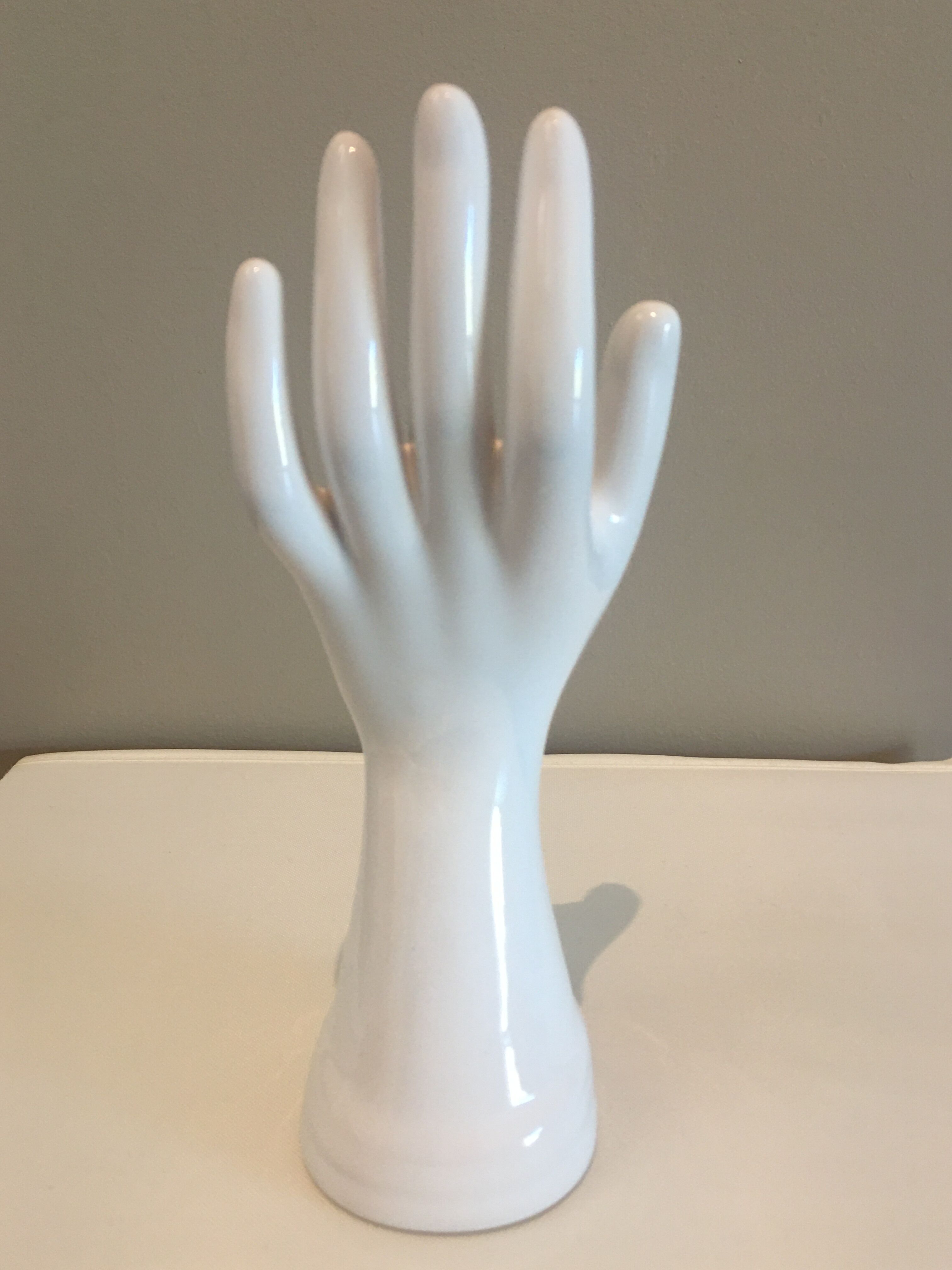 Vintage man hand vase