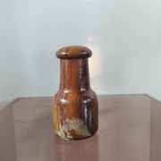 Vintage olive wood condiment service