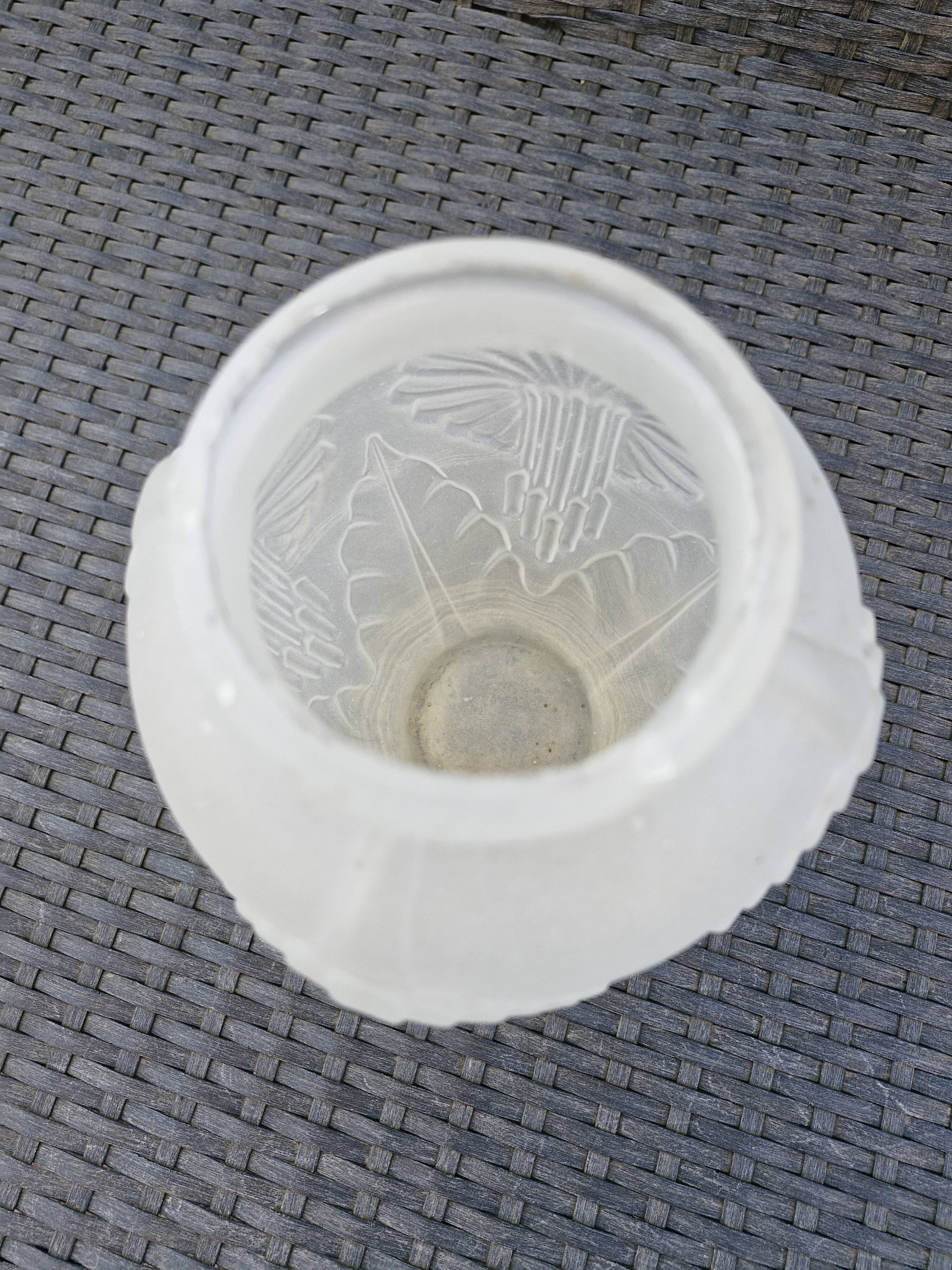 Art deco glass paste vase