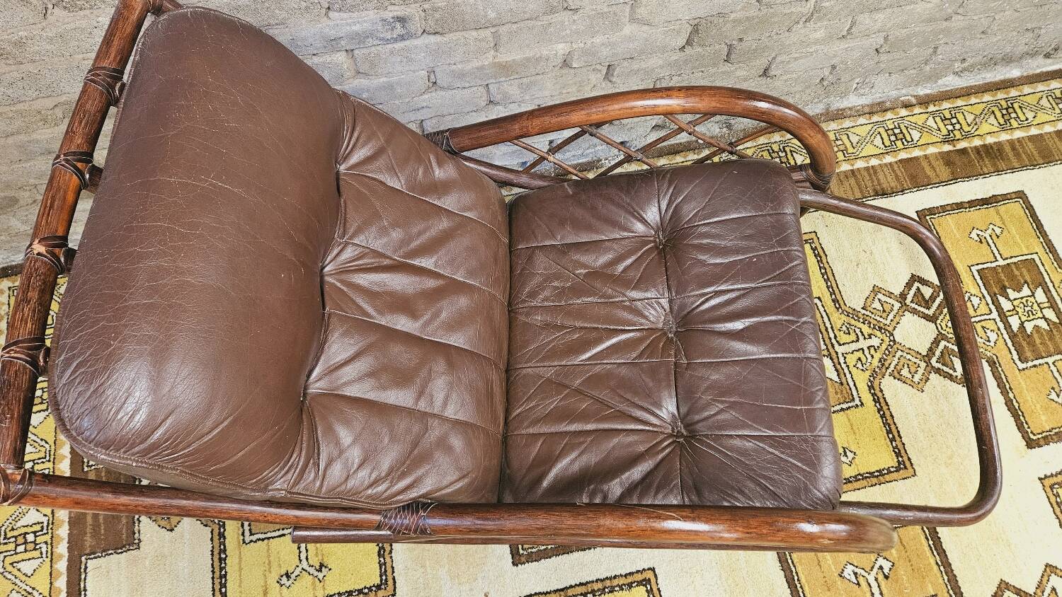 Bamboo rocking chair from the 1970s