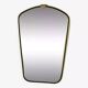 Rearview mirror and free form from the 60s brass frame highlighted with black