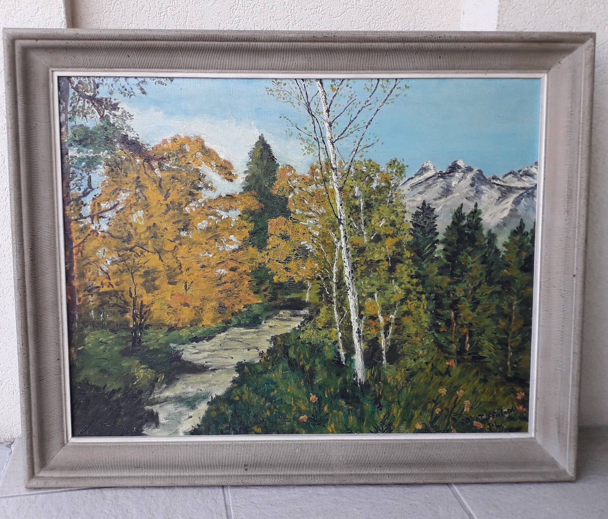 Tableau peinture huile sur toile