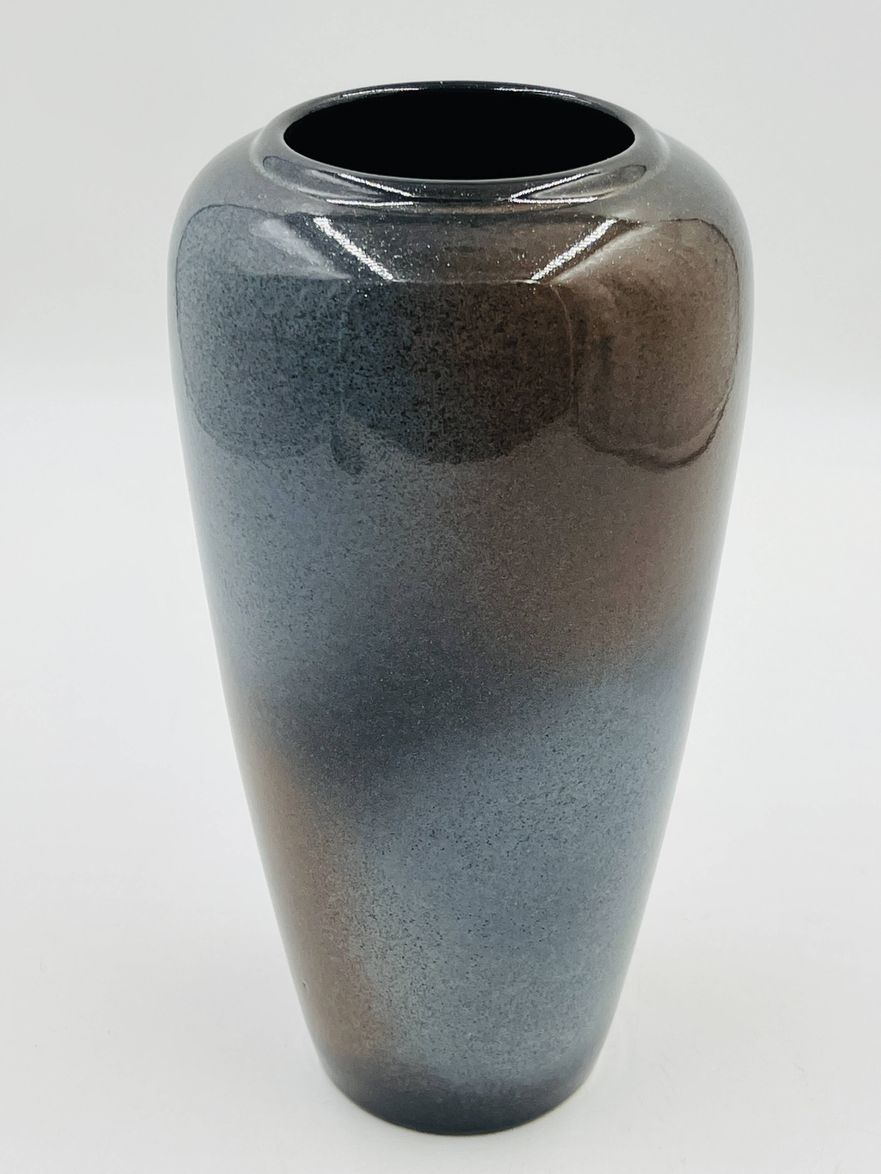 Gradient grey-blue modernist vase