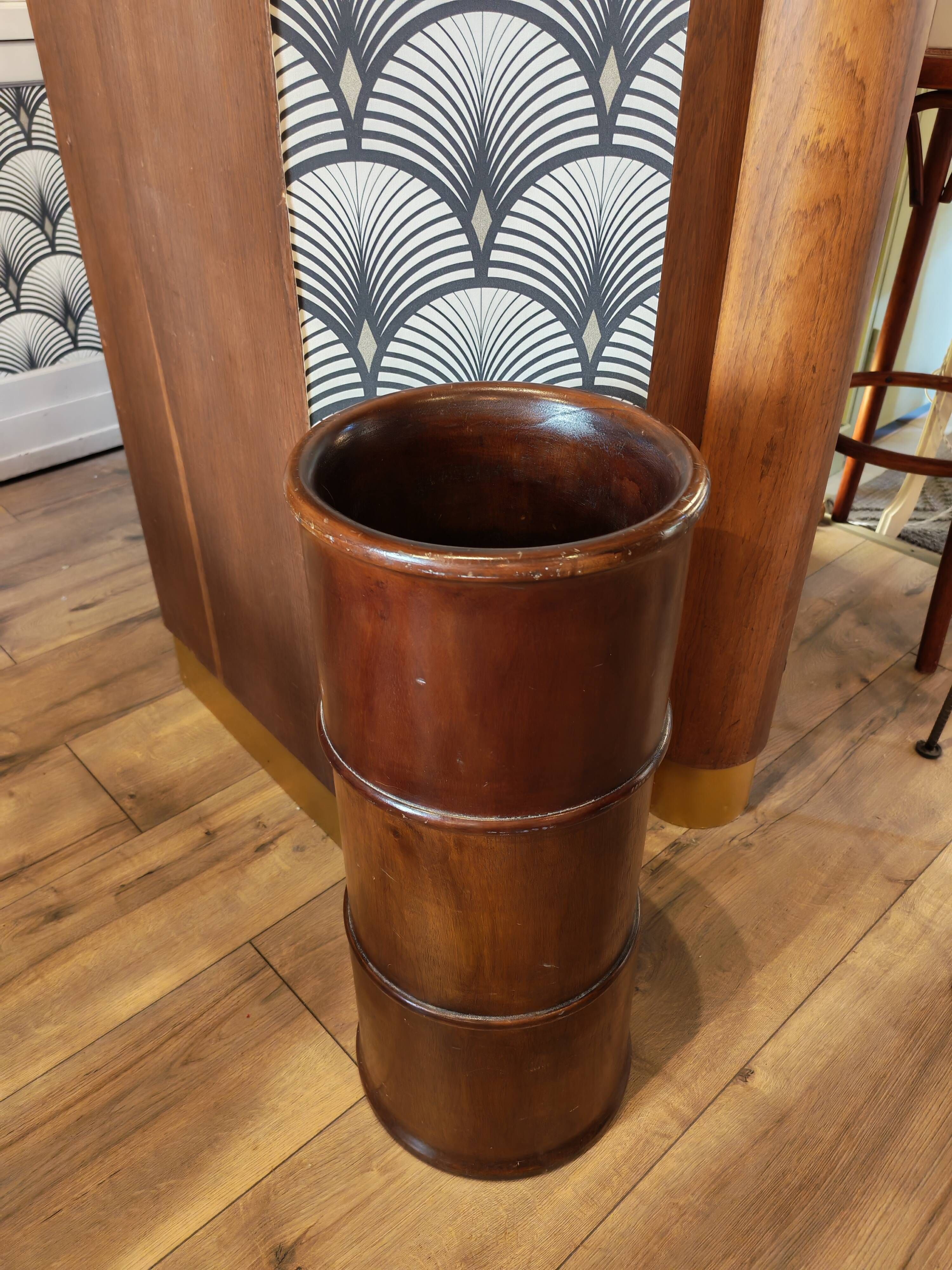 Porte parapluie vintage en bois