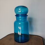 apothecary bottle blue glass jar