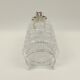 6 glass coasters and silver metal holder