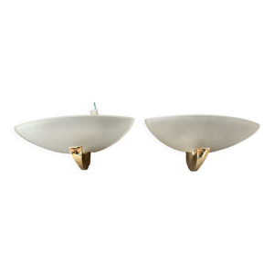 Paire d’appliques demi lune vintage