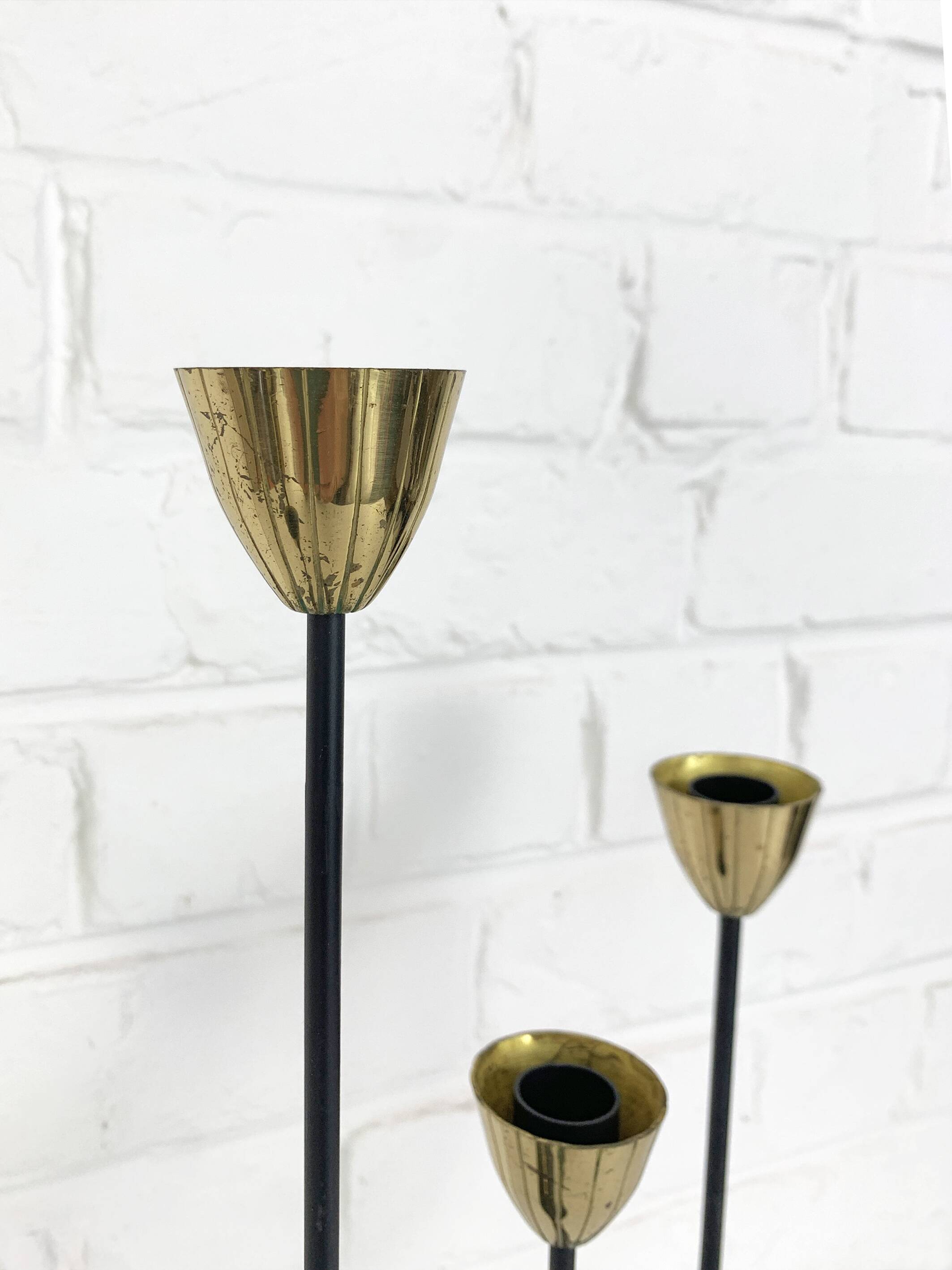 Mid-Century Scandinavian Candlestick, Gunnar Ander for Ystad Metall, Sweden