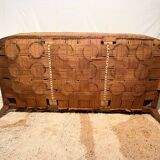 Louis Philippe 19th century 3-seater sofa in walnut, ready to upholster