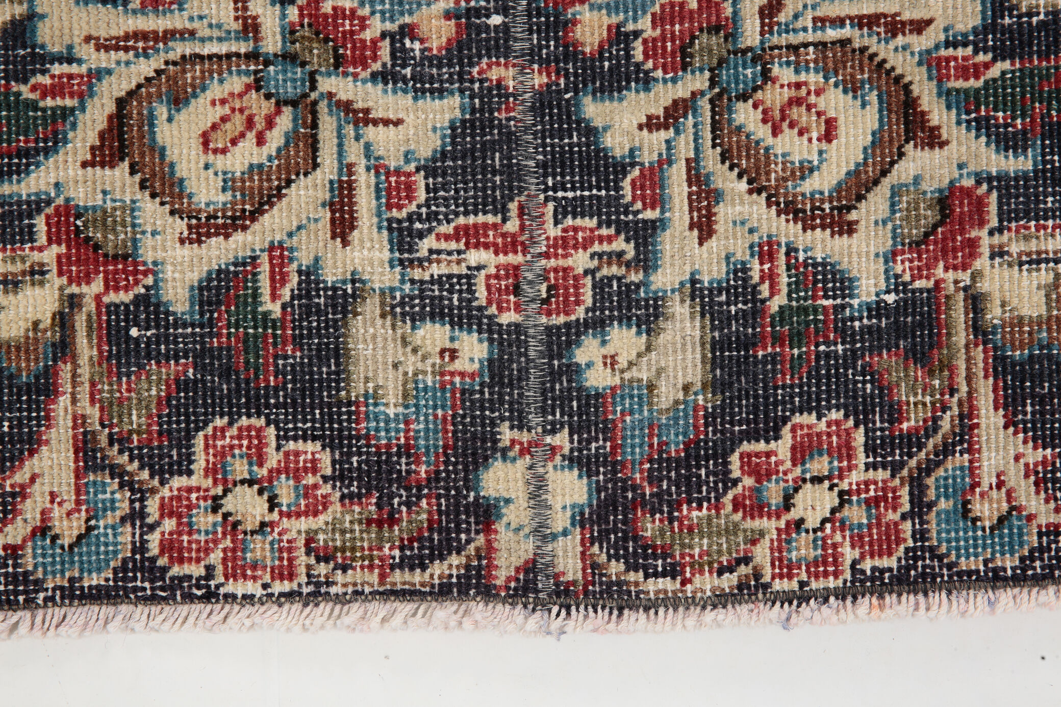 3x12 Persian Navy Blue Runner Rug, 80x378Cm