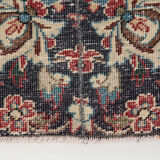 3x12 Persian Navy Blue Runner Rug, 80x378Cm