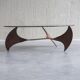 Propeller oval coffee table by Knut Hesterberg for Ronald Schmitt