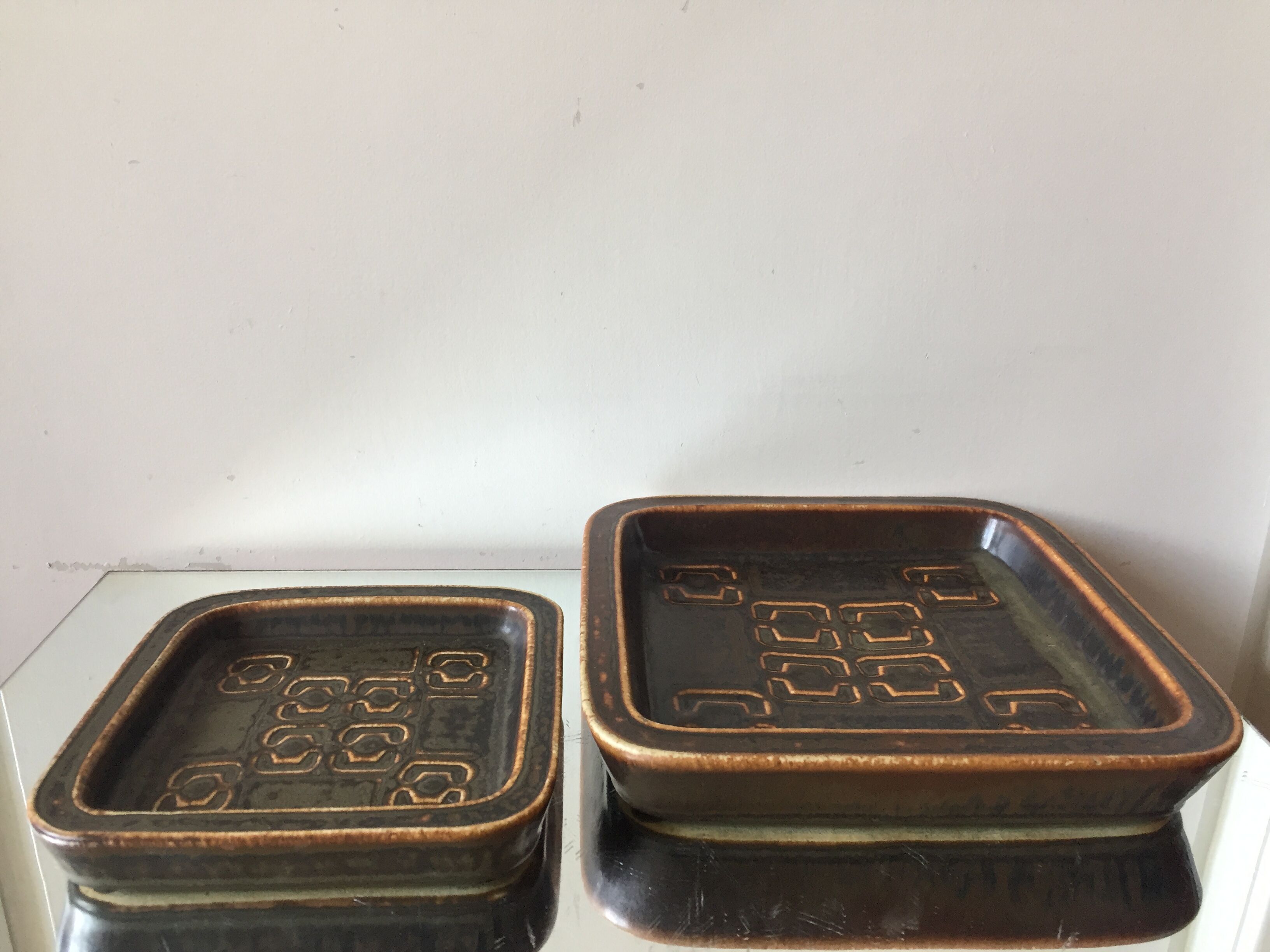 Set of 2 Bing & Grondahl Royal Copenhagen Stoneware bowls made in Denmark