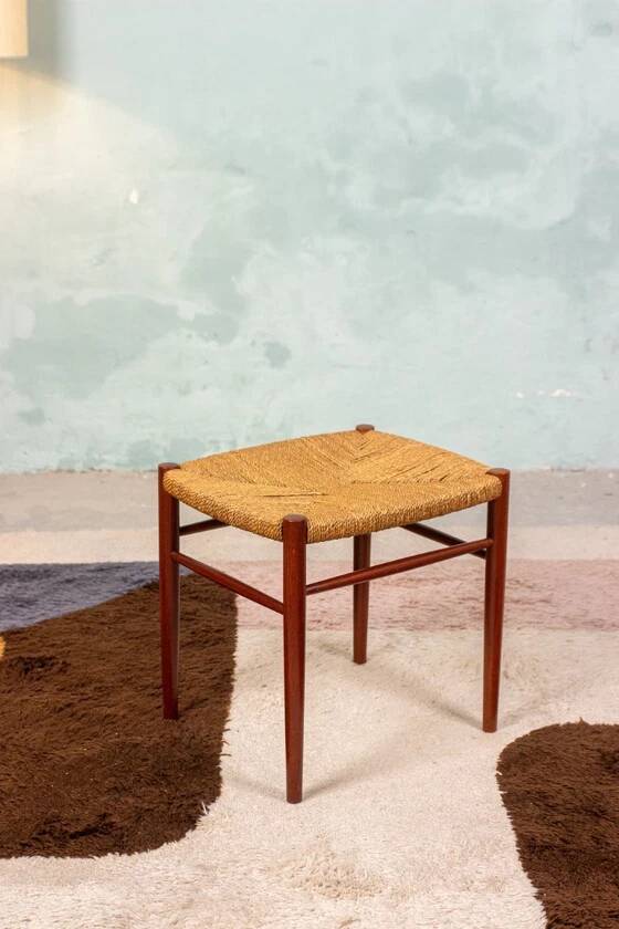 Vintage Teak Stool Chair Soborg Niels Möller Danish Mid Century