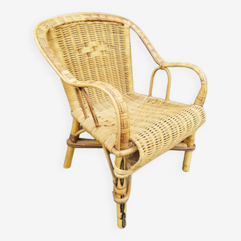 Rattan armchair for children