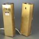 Pair of Vitrika wall lamps in glass and brass