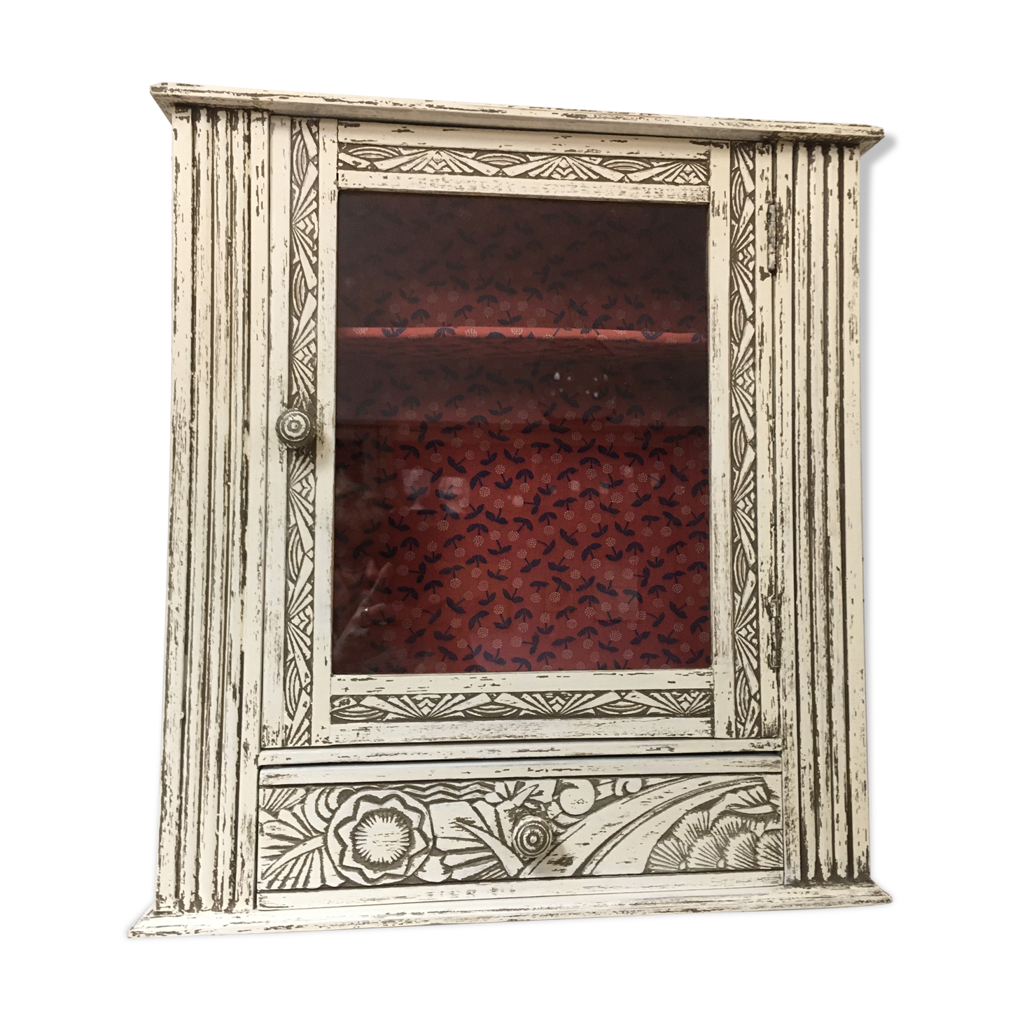 Patinated wall cabinet