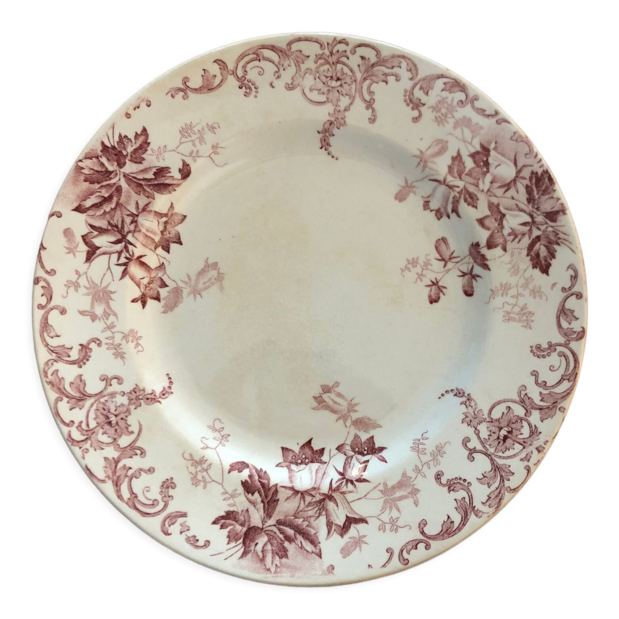 Flat plate Saint-Amand Campanule service