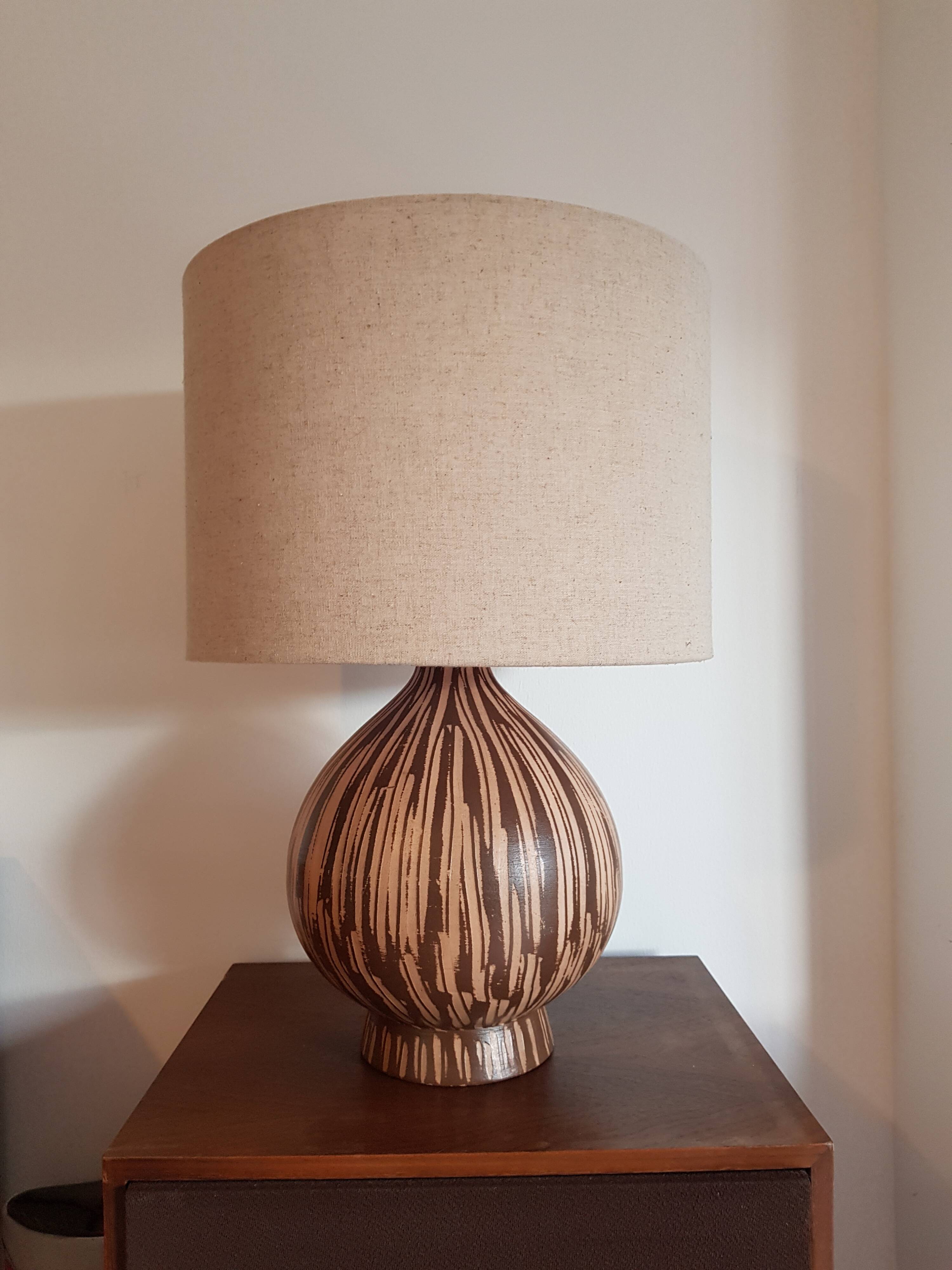 Lampe boule céramique