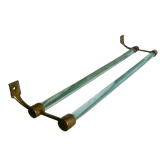 Porte serviette art déco laiton et verre