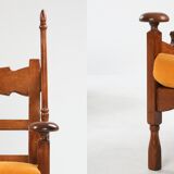 Pair of oak armchairs - 1950s