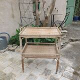 Rattan side table
