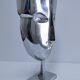 sculpture visage stylisé métal h.34,5 cm design contemporain