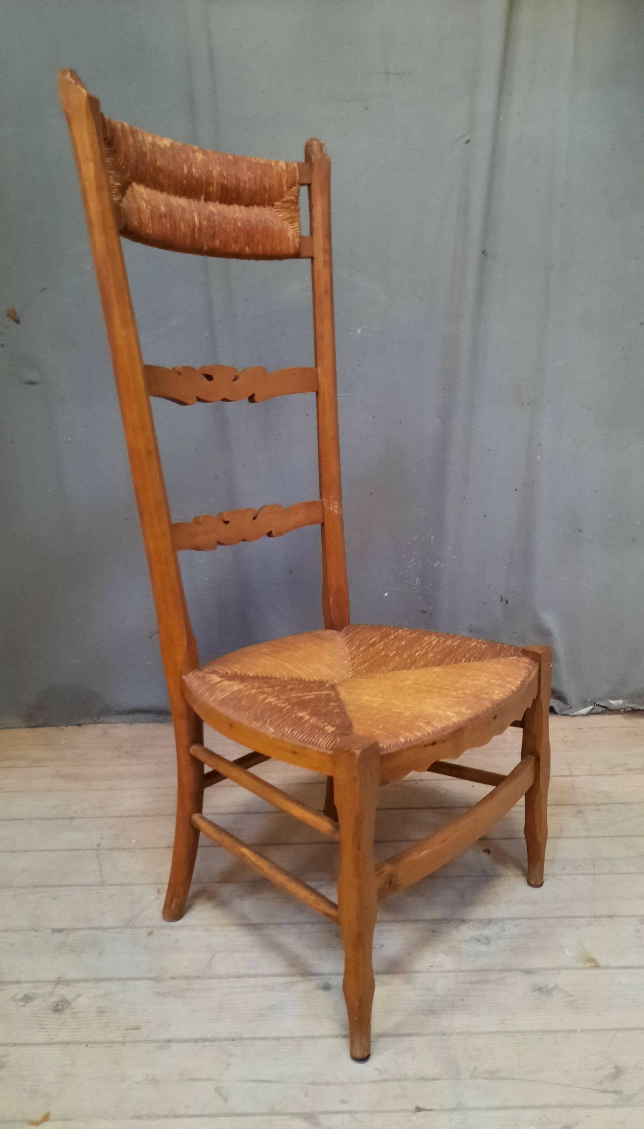 Straw fireside chair