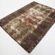 Tapis vintage classique fait main rouge marron 5x7, 151x214Cm SK 3054