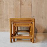 Rattan nesting tables
