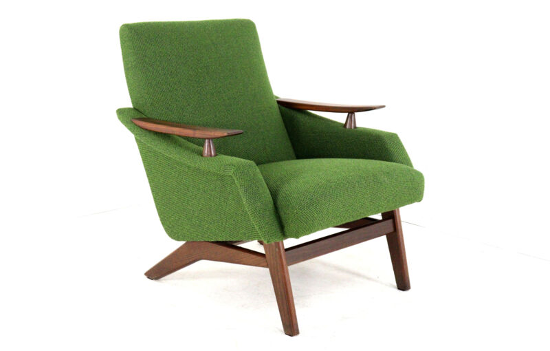 mid century teak Armchair 'Breda' | - fully restored + new upholstery
