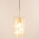 Cylindrical suspension light with crystal glass by Doria, Germany, 1970s.
