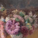 Small bouquet of flowers on entablature-signed J. Nebesov-dated 1935