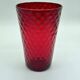 Red pineapple blown glass vase, 1970s, Germany