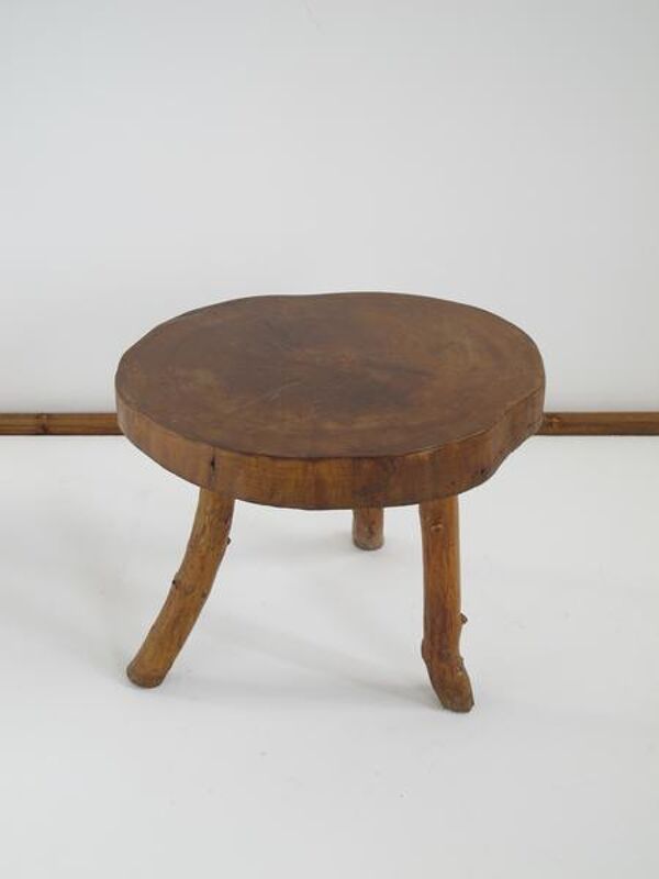 Tabouret table basse orme brutaliste
