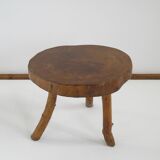 Tabouret bass table brutalist elm