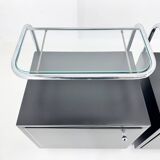 Pair of Art Deco Tubular Bedside Tables, Czechoslovakia
