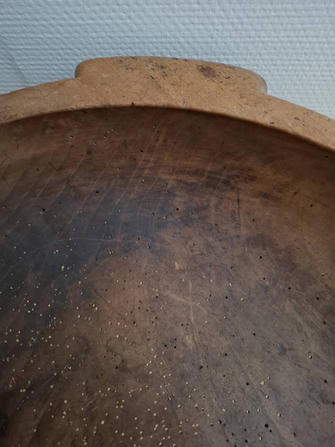 Large antique wooden bowl