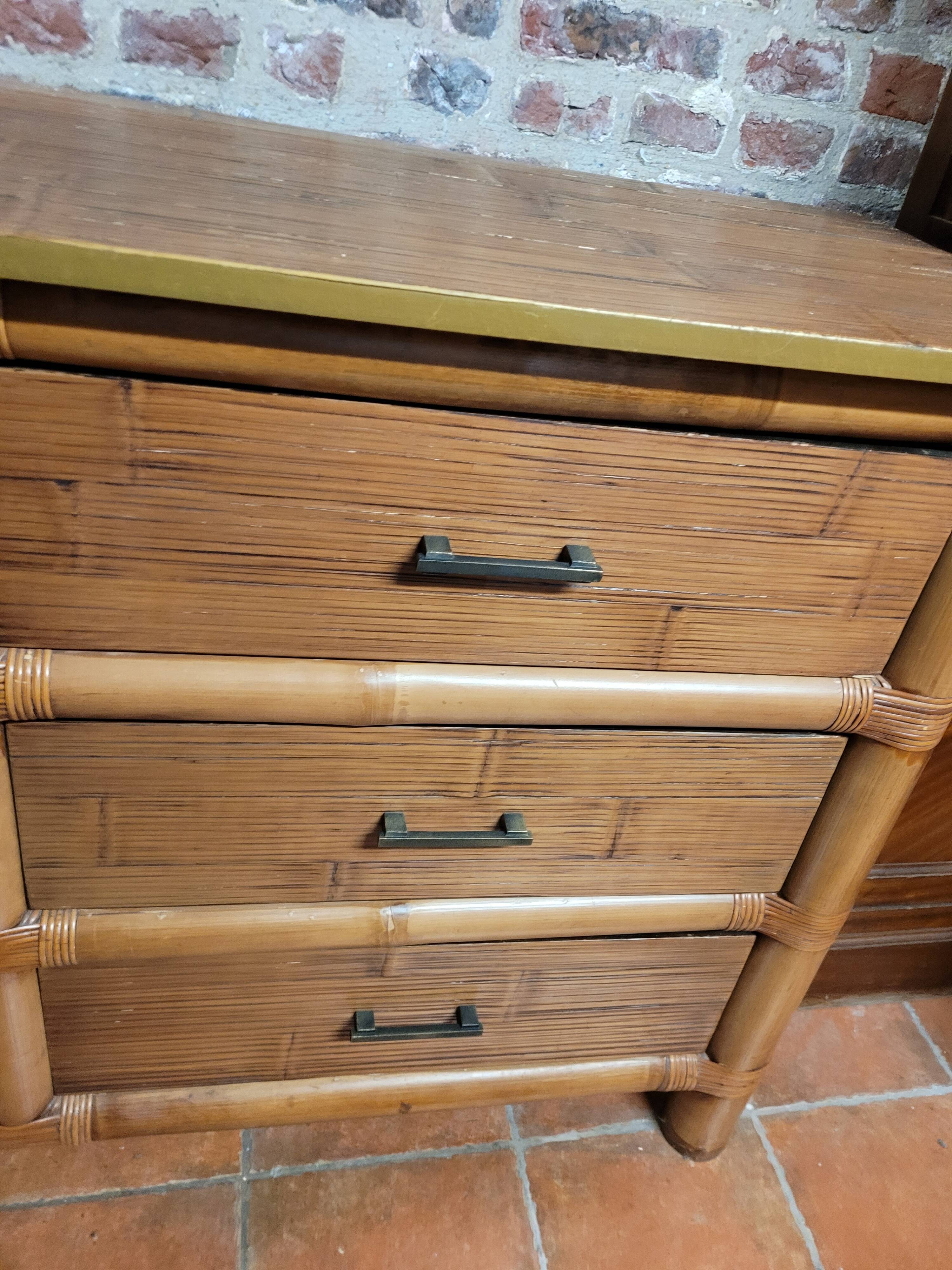 Bamboo chest of drawers