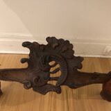 Old console in walnut and marble top